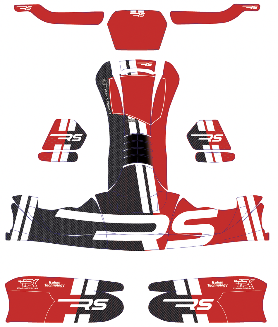 RS BODYWORKS + REAR SPOILER & TANK STICKERS KIT MOD. 507/8